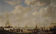 Simon de Vlieger View of a Beach oil painting reproduction